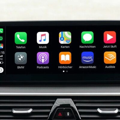 Interface Carplay / Android Auto sem fio compatível com BMW e Mini equipados com sistema NBT.